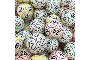 MR CHIPS Professional Casino Grade Bingo Balls - 2, 6 and 12 Sided Coated Ping Pong Style for Electronic Equipment Large Cages Multi-Colored 1.5” (38 mm)