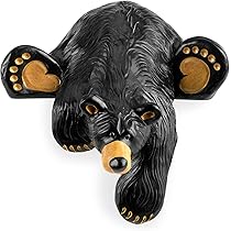 ジェフフレミング　木彫り風　置物　彫刻　熊　ハイキング　BEARFOOTS Climber Bear Grand Black Bear 18 x 11 Hand-cast Resin