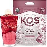KOS Organic Beet Root Powder, USDA Certified - Superfood Plant Based Beetroot Ingredient for Stamina Increasing, Circulation - Non-GMO, Soy & Gluten-Free, 50 Servings Bag