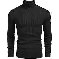 Amazon.com: JoZorro Men's Beige Mock Neck Turtleneck Long Sleeve