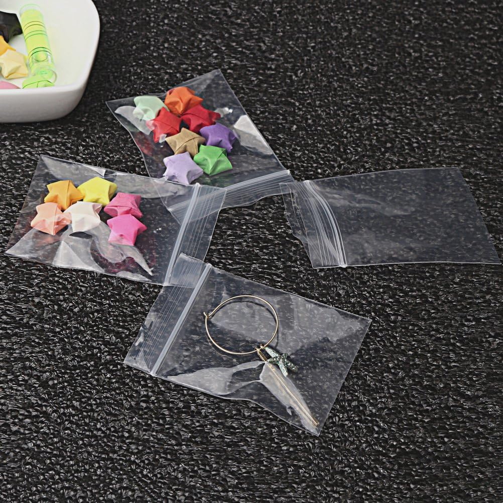 Plastic Seal Bags, 100 pcs Small Clear Storage Pouches Resealable Poly Zip Lock Bags for Kitchen Storage Jewellery - Image 5
