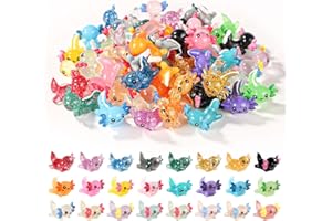72pcs Mini Resin Axolotl, 3 Styles Tiny Miniature Axolotl Figurines Small Ornament Toy Little Animal Charms for DIY Craft Gar