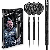 RED DRAGON Darts - Professional Player - Peter Wright 'Snakebite' - Black Mamba Series | 90% Professional Tungsten Darts Set - Includes Flights &amp; Stems | Steel Points 22g, 24g &amp; 18g Soft Tip Dart Set