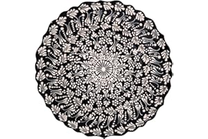 Ayennur Turkish Decorative Plate 9.85"(25cm) Handmade Ceramic Ornament For Home&Office Wall Hanging Decor (Black)