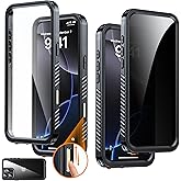 AMILIFECASES for iPhone 16 Pro Max Case Waterproof, Built-in Privacy Screen & HD Screen Double Front Frame [IP68 Underwater] Shockproof Dustproof Full Body Protection iPhone 16 Pro Max Phone Case