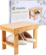 Utoplike Bamboo Step Stool with Storage, Lightweight & Anti-Slip view 6