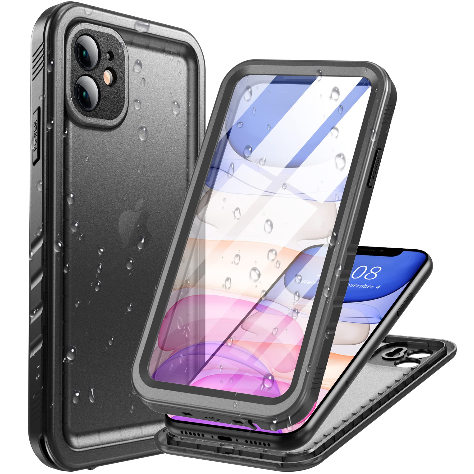Cozycase for iPhone 11 Waterproof Shockproof Case with Screen/Camera Protector - Unbreakable/Heavy Duty/Front and Back Cover 【360 Full Body Protective】 Underwater Dustproof/Anti Dust Shock Hard Bumper — image 1