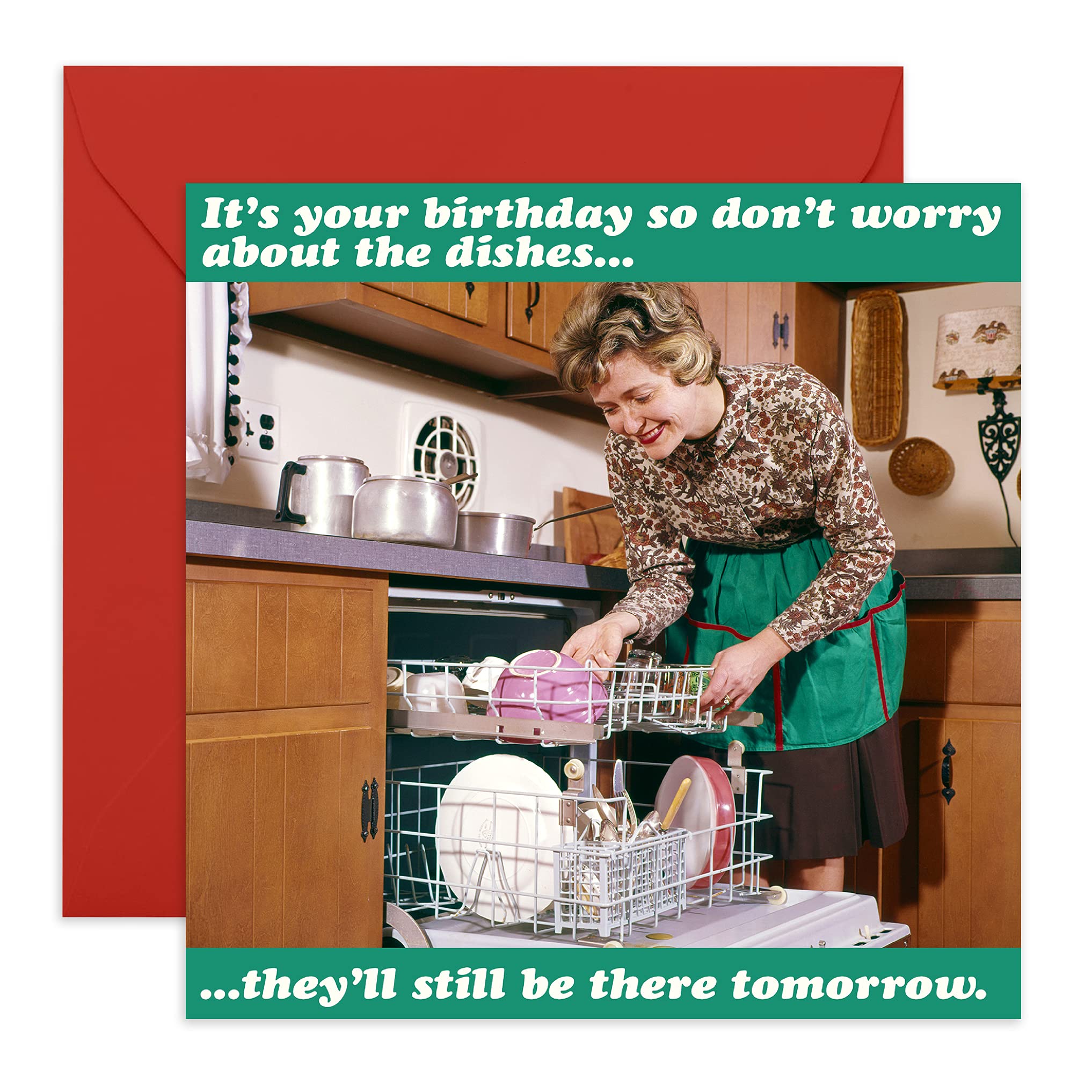Central 23 Funny Mothers Day Card - 'Do the Dishes' - Rude Birthday Card for Mum - Happy Birthday for Wife - Comes With Fun Stickers