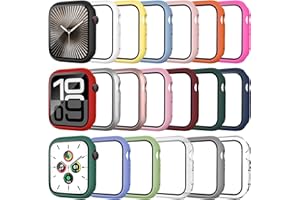 Tiorecime 20 Pack Case for Apple Watch Series 11/10 42mm with Tempered Glass Screen Protector, Shockproof Hard PC Protective 