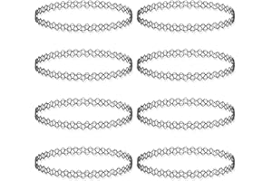 Choker Necklace for Women, Girls Tattoo Choker Necklace, Stretchy Gothic Vintage Choker for 90s or 2000s Y2K Fashion Trendy