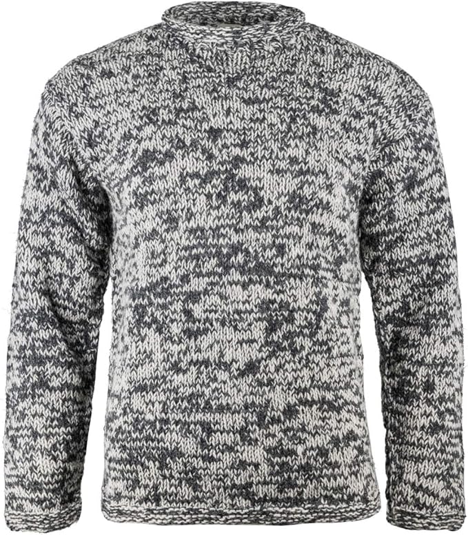 100 Yak Wool RollNeck Jumper Hand Knitted Sweater Amazon.co.uk