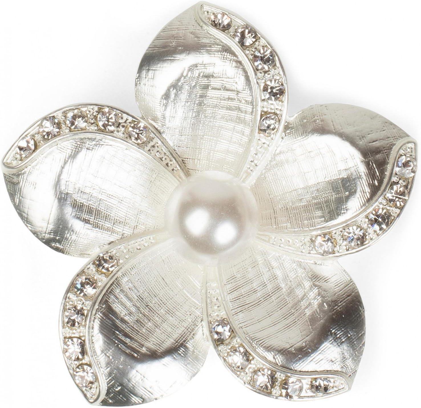styleBREAKER flowers magnetic jewellery pendant with rhinestone for scarves, shawls or ponchos, brooch, ladies 05050033