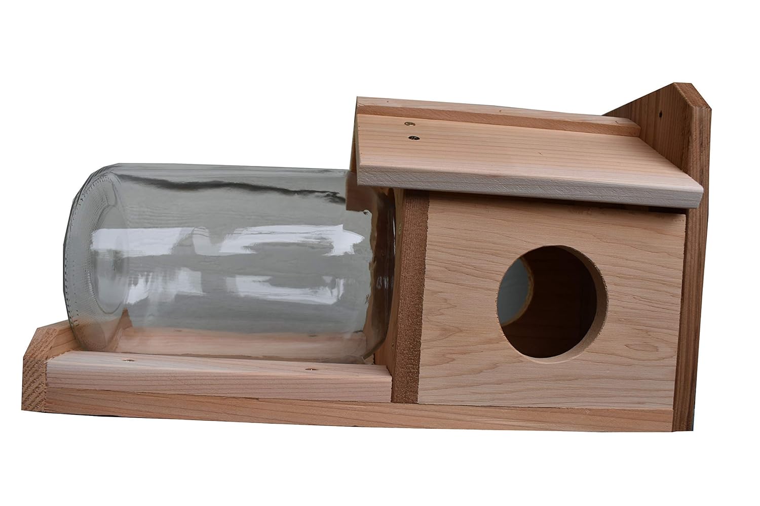 Amazon Com Garden Artworks Squirrel Jar Feeder With One Gallon