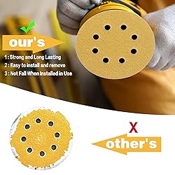 POTUINOM 100PCS 5 Inch 8 Hole Sanding Discs 800