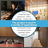 Art3d 4 Pack Acoustic Wood Slat Wall Panels Teak 2.88㎡ 3D Decor Ceiling Wall view 7