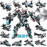 MOONTOY 25 in 1 Transforming Robot Building Kit, 577pcs Blocks Building Set STEM Building Toys for 6 7 8 9 10+ Year Old Birth