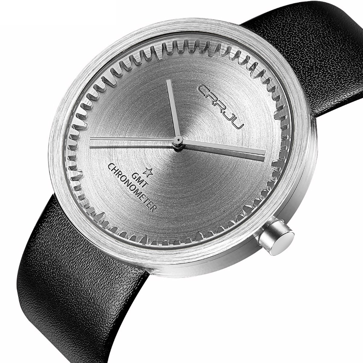 MODIWEN Casual Men Wristwatch with Leather Strap Alloy Case Male Military Watches