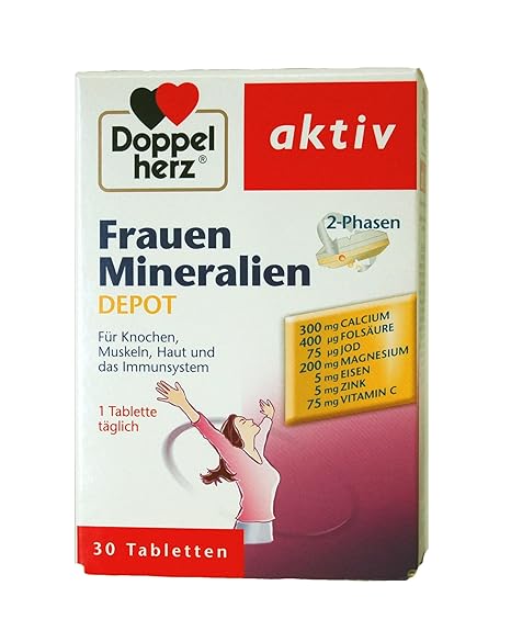 Doppelherz Frauen Mineralien 2-Phasen Depot, Tabletten, 2er Pack (2 x 30 Stück)
