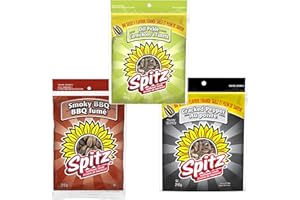 Spitz Sunflower Seeds 3 Pack (3 x 210g): Smokey BBQ, Cracked Pepper & Dill Pickle Flavours
