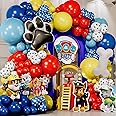 ALL-IN-1 Paw Balloons Garland Arch Kit with BONUS Dog Bone & Paw Print Balloons for Paw Birthday Decorations – Paw Balloons Backdrop, Paw Party Supplies for 3rd yo Boy