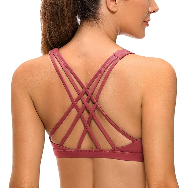 サルセーション　Criss cross bra CRZ YOGA Womens Seamless Strappy Longline Sports Bra - Medium