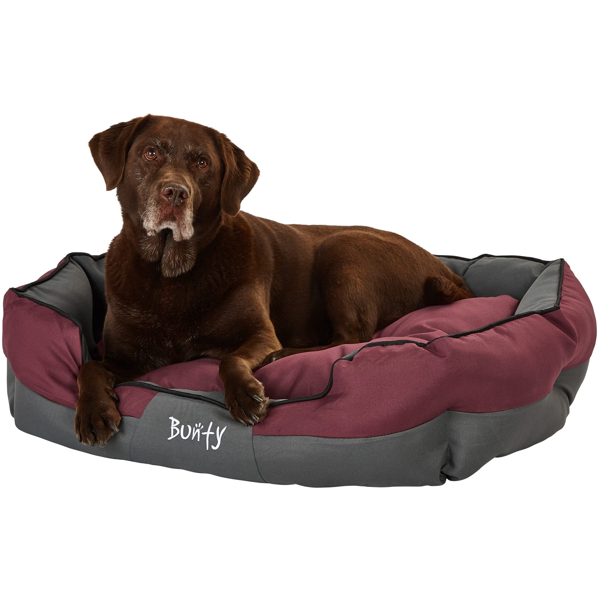 Bunty Anchor Sofa Dog Bed, Extra-Large - Plush Cushioning & High Sides - Water Resistant, Anti Anxiety, Indoor & Outdoor Suitable, Washable Pet Bed - XL, Red