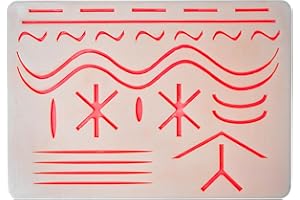 MJW Suture Practice Pads 3 Layer with 27 Wound 5.5x7.7, Suture Practice Kit, Durable Silicon Skin Suture Pad to be Used by Students for Training and Practice of Medical, Veterinarian Students and Nurses