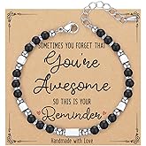 AryaHozel Tiny Gemstone Beaded Bracelets for Women Teen Girls, You are Awesome Jewelry, Valentine's Day Gifts for Her, Friends, Sister, Mom, Daughter...