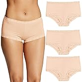 Maidenform womens Boyshort Underwear, Microfiber With Lace Boyshort Panties, One Fab Fit, 3-pack
