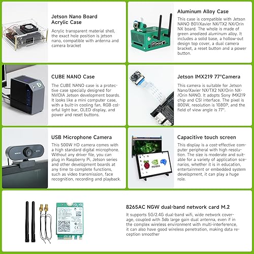 Jetson Nano 4GB RAM Development Board Kit (SUB) B01 with Official Module  for Artificial Intelligence Python Pr