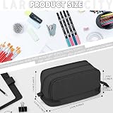 Howala Large Capacity Pencil Case 4 Compartments Canvas Bag Organizer view 2