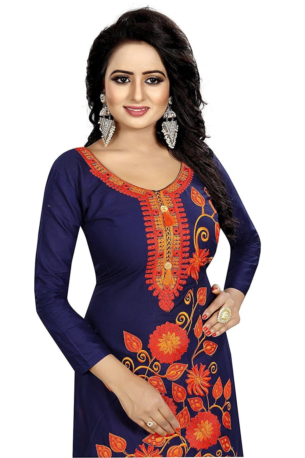 dharmi fashion women's unstitched salwar suit dress materials anarkali with dupattaa