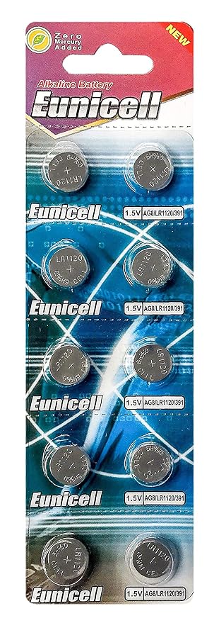 Eunicell AG8 (1 Blistercard = 10 Batterien) 1,5V Alkaline EINWEG Markenware