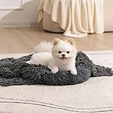 gogobunny Waterproof Dog Blanket for Couch & Furniture Protection - Super Soft Reversible Throw for Large Dogs & Cats, Calming Washable Fur & Sherpa Pet Blanket (25x35 Inch, Grey)