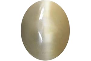 Tejvij And Sons 3 to 12 Carat natural Cat eye stone original certified natural cabachone cut grey for Unisex