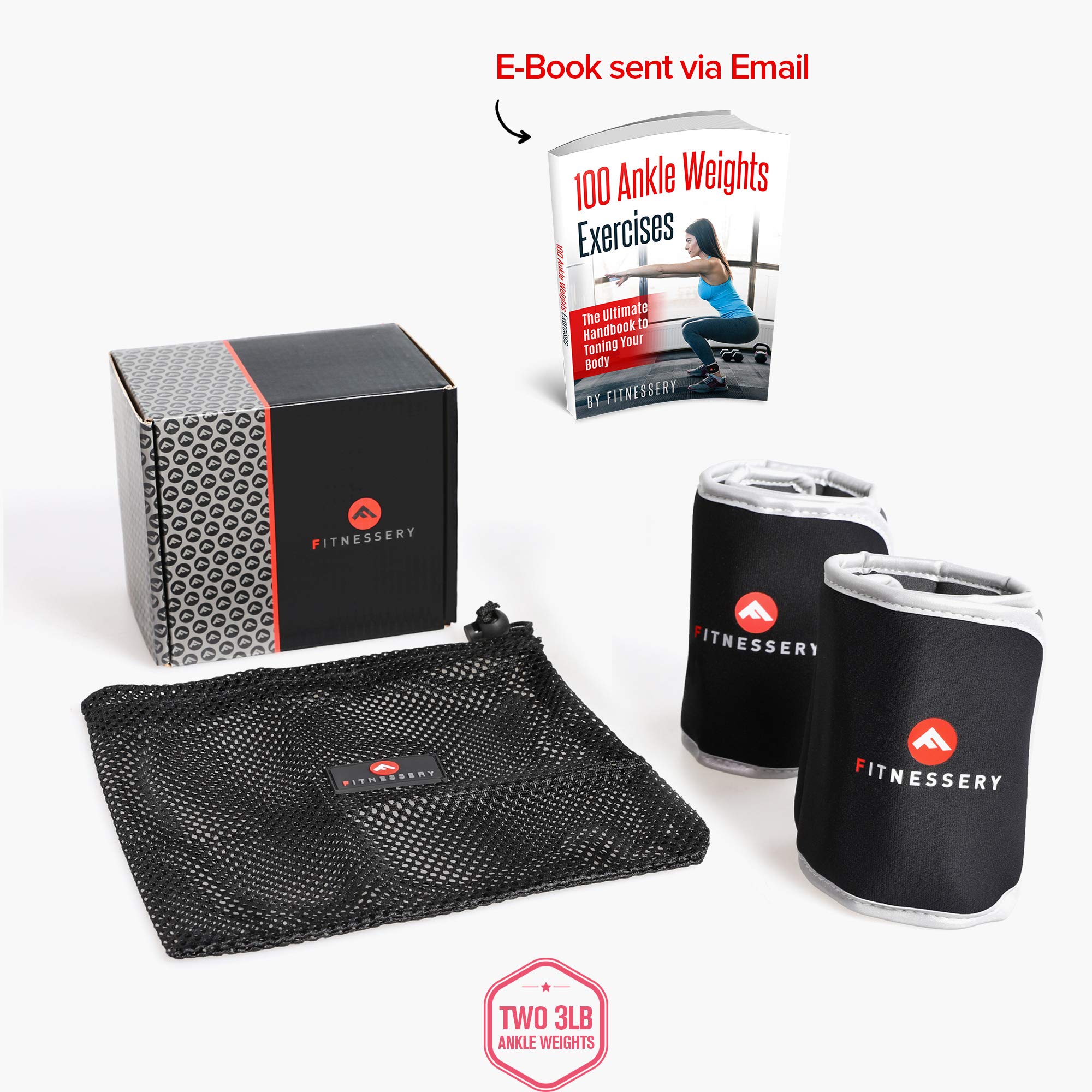 Leg Weights: Ankle Weight (2x3LB) - Adjustable Ankle Weights for Women and Men - Wrist Weights for Women and Men - Leg Weights for Women and Men - Arm Weights for Women - Physical Therapy Equipment