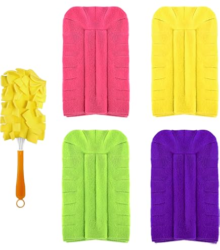 Drovalles 6 Layer Fleece Duster Refills - Replacement Pads For Extendable Dusting Tools
