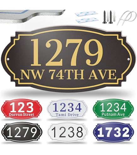 Solar House Numbers For Outside Custom Metal House Signs - Personalize ...