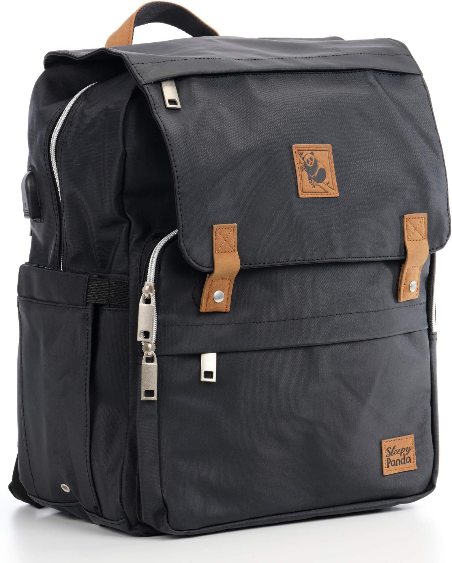 The Kaitlyn Diaper Bag Backpack for Mom or Dad with Stroller Straps, Baby Changing Pad & USB Hub