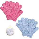 Burlike 2 Pairs Kids Winter Gloves Warm Fleece Knitted Full Finger Thick Gloves Cold Weather Gift for Boys Girls 3-7 Years