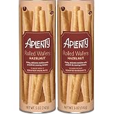 Amazon Brand, Aplenty Hazelnut Rolled Wafers, 5 Oz (Pack of 2)