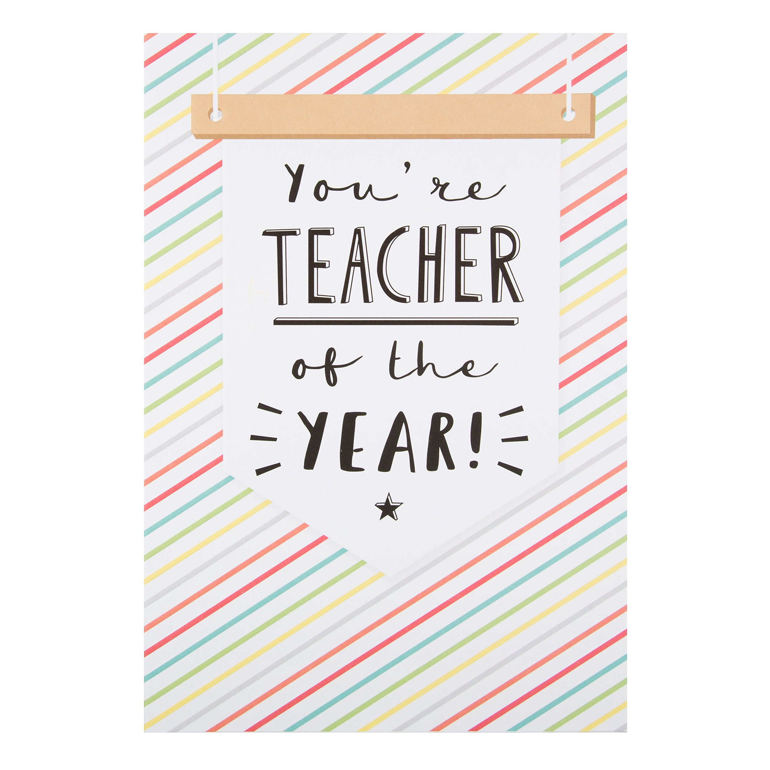 Hallmark Thank You Card "Teacher Of The Year" - Medium