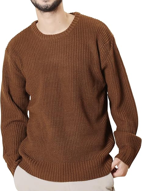 Amazon ジギーズショップ セーター メンズ 畦編みニット クルーネック タートルネック 長袖 無地 セーター 通販