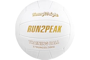 RUN2PEAK Heavy Weight Volleyball Ball Official Size 5 Setter Training Volleyballs PU Practice Volley Balls for Indoor Rebounder Equipment Setters Weighted Volleyball Setting Trainer