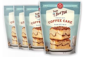 Bob's Red Mill Cinnamon Swirl Coffee Cake Baking Mix - 18.5 oz Bag (Pack of 4), Simple Clean Ingredients, Homemade Taste, Non-GMO