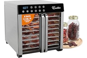 Excalibur Food Dehydrator 8-Tray for Jerky, Fruit, Vegetables, Herbs, Pet Treats, 7.2 Cu Ft Drying Space with Adjustable Temp