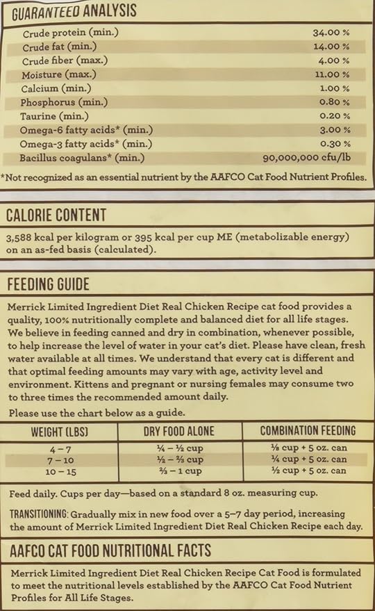 merrick limited ingredient chicken cat food