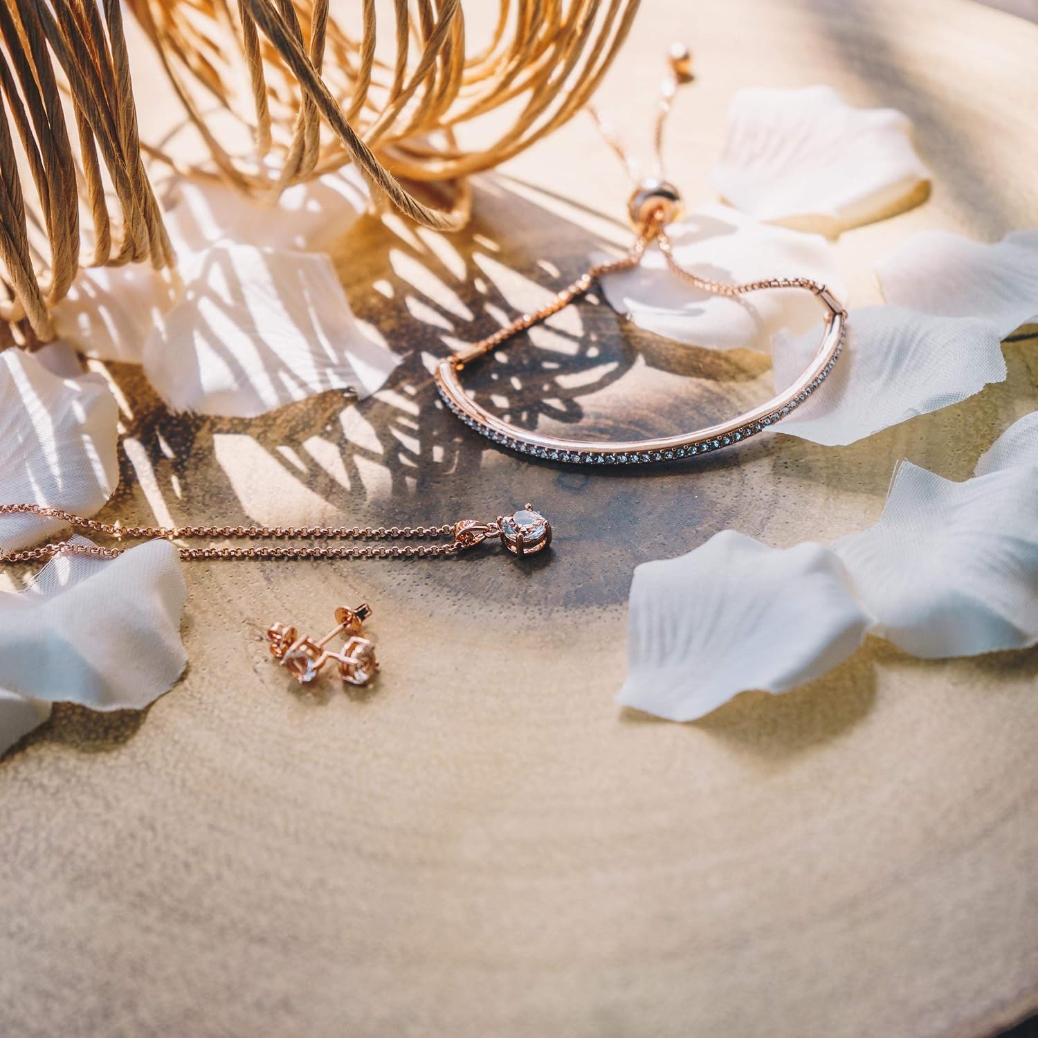 Philip Jones Rose Gold Plated Friendship Slider Set Created with Zircondia® Crystals, Adjustable - Image 3