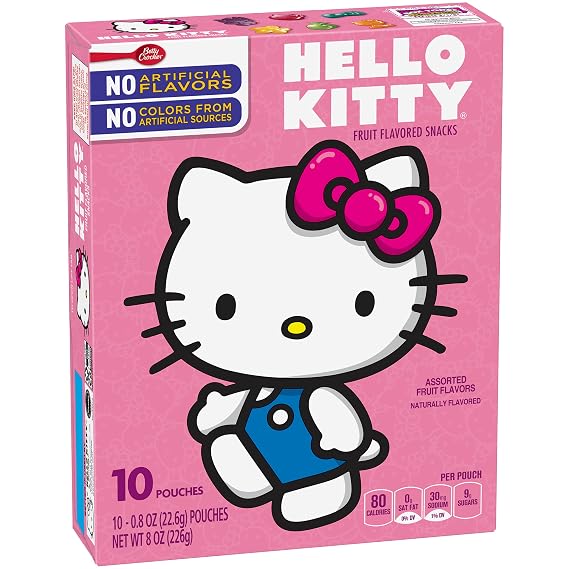 Betty crocker Hello Kitty Fruit flavored snacks assorted - 10 ct (016000430938)