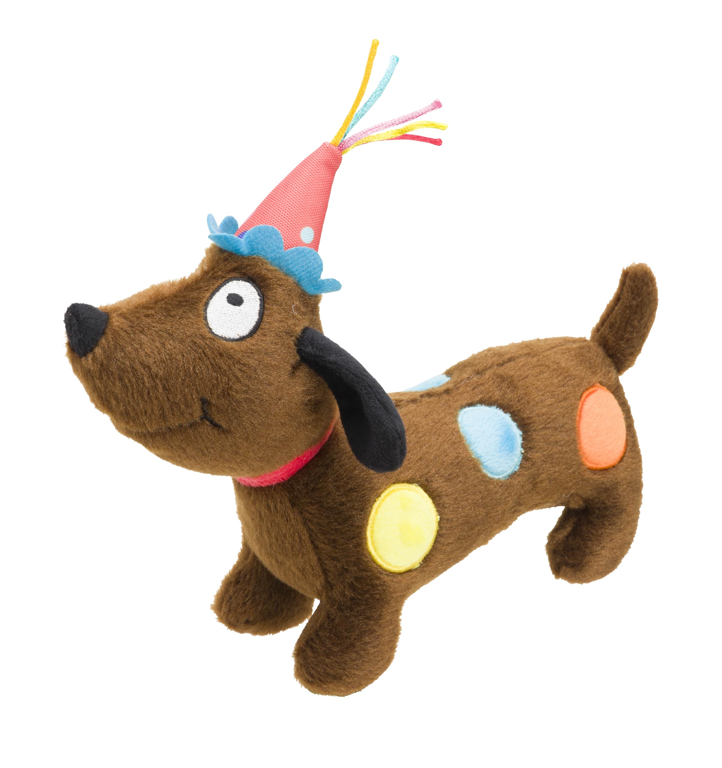 House of Paws Party Animal Dog Toy - Cheerful Plush with Squeaker